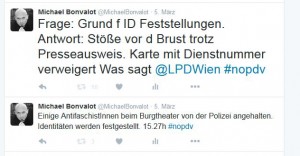Mein Beschwerde-Tweet an die LPD Wien