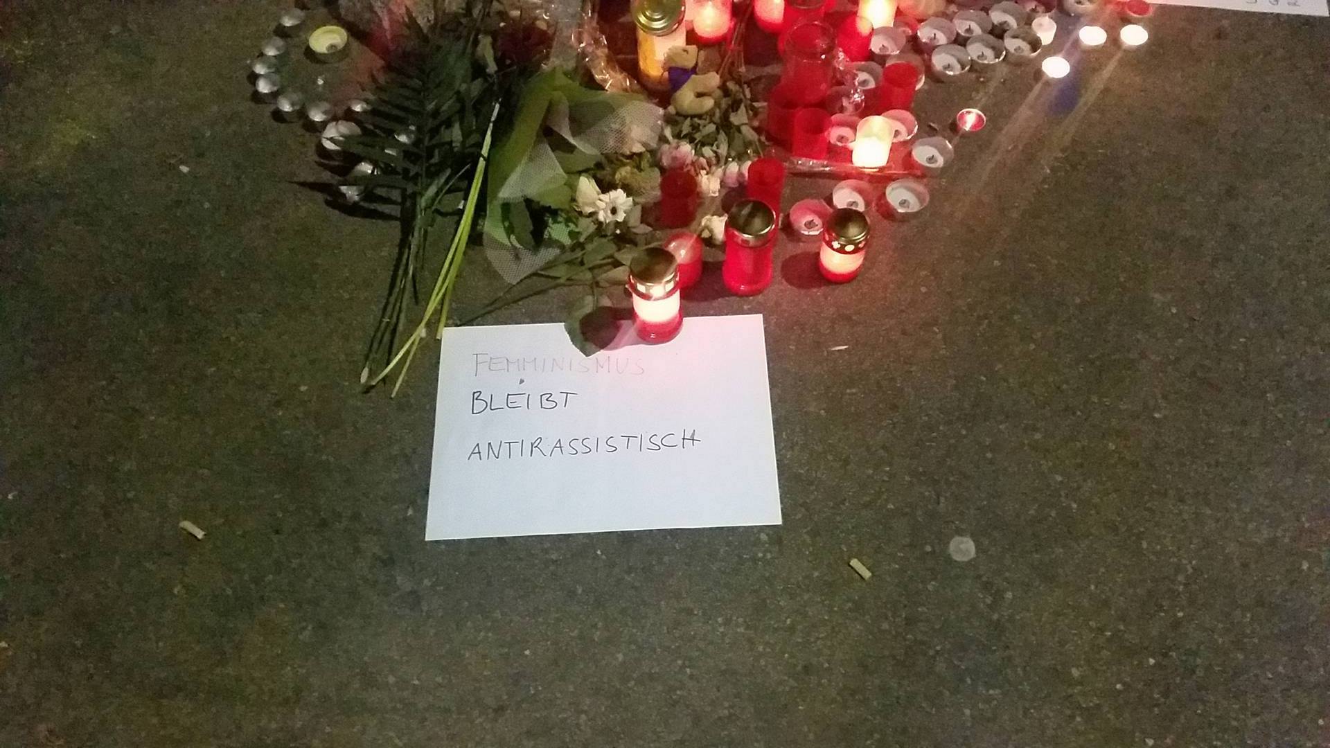 "Feminismus bleibt antirassistisch" Mahnwache am Yppenplatz, 09.05.2016